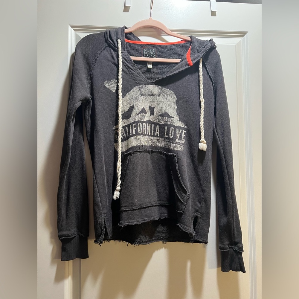 Billabong Gray Hoodie with California Love Graphic